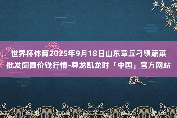 世界杯体育2025年9月18日山东章丘刁镇蔬菜批发阛阓价钱行情-尊龙凯龙时「中国」官方网站