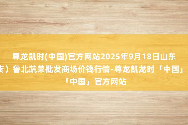 尊龙凯时(中国)官方网站2025年9月18日山东滨州(六街）鲁北蔬菜批发商场价钱行情-尊龙凯龙时「中国」官方网站