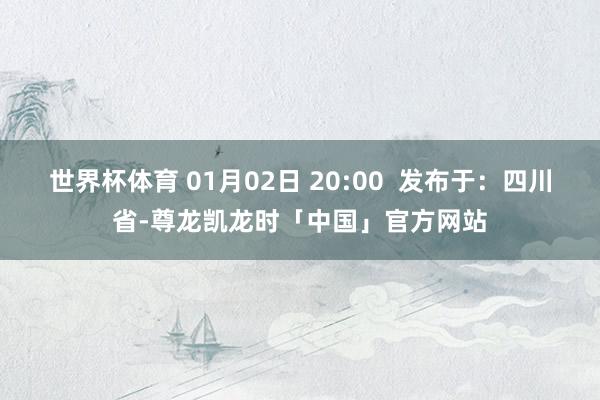 世界杯体育 01月02日 20:00  发布于：四川省-尊龙凯龙时「中国」官方网站