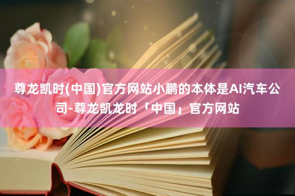 尊龙凯时(中国)官方网站小鹏的本体是AI汽车公司-尊龙凯龙时「中国」官方网站